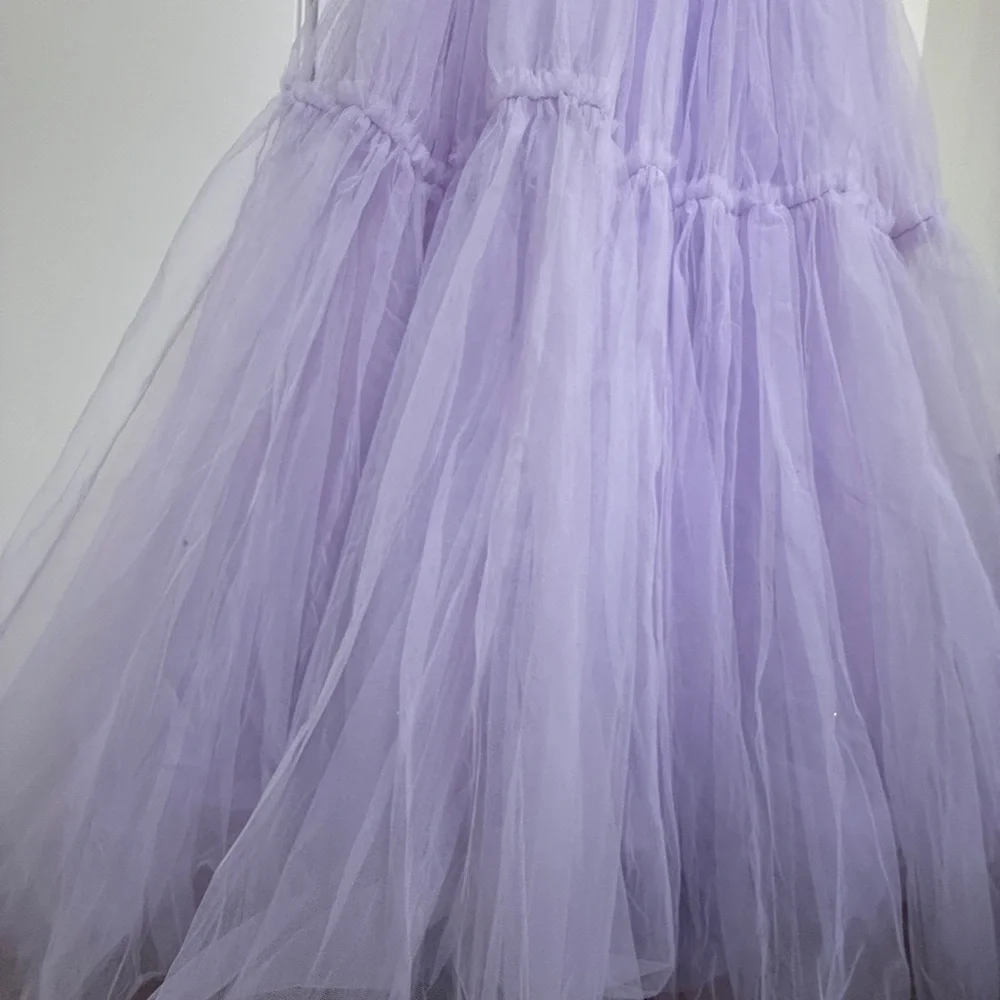 NWT | Mac Duggal Lilac Elegant Lavender Lace Dress Size 4 - Picture 4 of 8